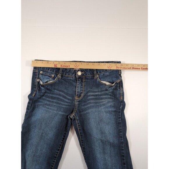 Rue21 Jeans Womens Size 9/10 Reg MidRise Skinny  Stretch Med Wash Embroidered - Picture 8 of 11